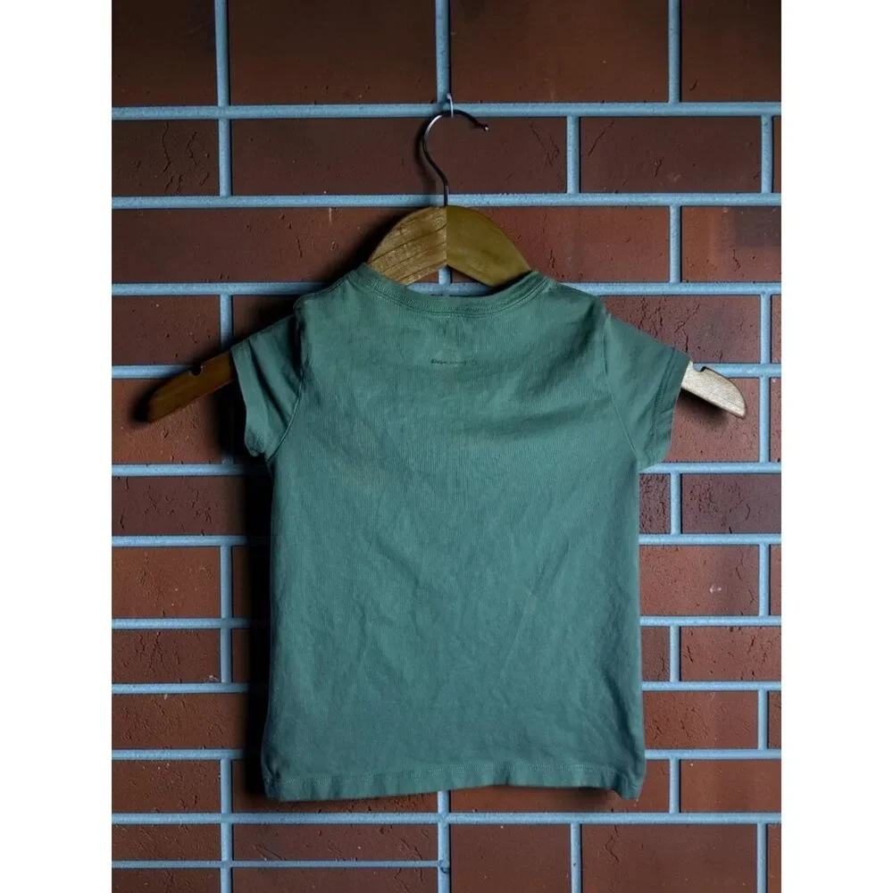 Polo Ralph Lauren Kids T Shirt Size 4 Green Pink Pony Logo
